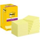 Post-it® Super Sticky Notes, Gelb, 76 mm x 76 mm, 90 Blatt/Block, 12 Blöcke/Packung, Kartonverpackung, 100% PEFC SGSCH-PEFC-COC-110078