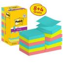 Post-it® Super Sticky Z-Notes, Cosmic Collection, 76 mm x 76 mm, Promotion, 90 Blatt/Block, 8 Blöcke + 4 Gratis/Packung, Kartonverpackung, 100% PEFC SGSCH-PEFC-COC-110078