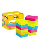 Post-it® Notes, Energetic Collection, 38 mm x 51 mm, 100 Blatt/Block, 12 Blöcke/Packung, Kartonverpackung, 100% PEFC SGSCH-PEFC-COC-110078