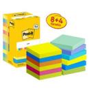 Post-it® Notes, Energetic Collection, 76 mm x 76 mm, Promotion, 90 Blatt/Block, 8 Blöcke + 4 Gratis/Packung, Kartonverpackung, 100% PEFC SGSCH-PEFC-COC-110078