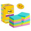 Post-it® Super Sticky Notes, Cosmic Collection, 76 mm x 76 mm, Promotion, 90 Blatt/Block, 8 Blöcke + 4 Gratis/Packung, Kartonverpackung, 100% PEFC SGSCH-PEFC-COC-110078