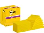 Post-it® Super Sticky Notes, Ultra Gelb, 76 mm x 127 mm, 90 Blatt/Block, 12 Blöcke/Packung, Kartonverpackung, 100% PEFC SGSCH-PEFC-COC-110078