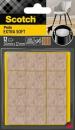 Scotch® Extra weiche Filzpads SP84A24, selbsthaftend, beige, 24 mm x 22 mm, 12/Packung