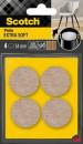 Scotch® Extra weiche Filzpads SP84A22, selbsthaftend, beige, Ø 34 mm, 4/Packung