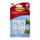 Command™ transparente Haken mit transparenten Strips CL091-7, 7 Haken + 10 Strips/Packung, 40 Packungen/Karton