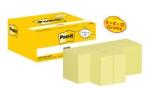 Post-it® Notes, Gelb, Verschiedene Größen, Promotion, 100 Blatt/Block, 12 Blöcke + 12 Gratis/Packung, Kartonverpackung, 100% PEFC SGSCH-PEFC-COC-110078