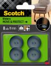 Scotch® Move & Protect Gleiter SP62A05, selbsthaftend, grau, Ø 19 mm, 8/Packung – 100 kg