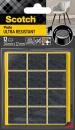 Scotch® Extrembeständige Filzpads SP87A37, selbsthaftend, grau/selbsthaftend, weiß, 24 mm x 22 mm, 12/Packung