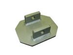 3M™ DBI-SALA® Dauerhaft anschweißbare Montageplatte Basis für Absturzsicherungspfosten, Stahl, unbeschichtet, 25 x 20 cm, 8560816