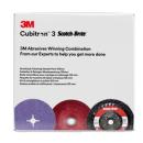 3M™ Schleif- und Reinigungsset, enthält 125 mm 982CX Fiber- und XO-RD Grobreinigungsscheibe, mit  Hochleistungsfiberscheibenstützteller, Muster