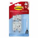 Command™ kleine Haken, transparent, mit transparenten Strips, 17067CLRFGN