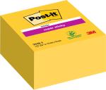 Post-it® Super Sticky Notes Würfel, Gelb, 76 mm x 76 mm, 350 Blatt/Block, 1 Block/Packung, 100% PEFC, SGSCH-PEFC-COC-110078