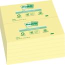 Post-it® Recycling Notes 6551GE, Gelb, 76 x 127 mm, 12 Blöcke à 100 Blatt