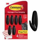Command™ Designer Haken Medium GP081BLK-6-EU-SIOC, 6 Haken + 9 Strips/Packung