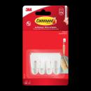 Command™ Drahthaken 17067, Weiß, Klein, 3 Haken + 4 Strips