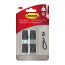 Command™ Mattschwarze Haken der Größe S, 17032 MB, 4 Haken, 5 Strips