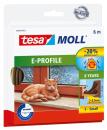 tesamoll® E-Profil Gummidichtung, 6m x 9mm, braun