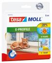 tesamoll® E-Profil Gummidichtung, 6m x 9mm, weiss