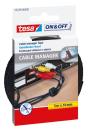 tesa® On & Off Klett-Kabelbinder, 5m x 10mm, schwarz