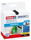 tesa® On & Off Klettband zum Aufkleben, 1m x 20mm, schwarz