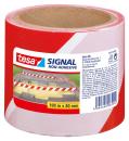 tesa® Signal Absperrband, 100m x 80mm, rot-weiss