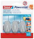 tesa Powerstrips® Haken Small Oval, matt-chrom