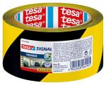 tesa® Signal PREMIUM Markierklebeband, 66m x 50mm, schwarz-gelb