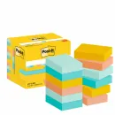 Post-it® Notes, Beachside Collection, 38 mm x 51 mm, 100 Blatt/Block, 12 Blöcke/Packung, Kartonverpackung, 100% PEFC, SGSCH-PEFC-COC-110078