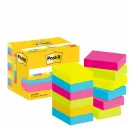 Post-it® Notes, Energetic Collection, 38 mm x 51 mm, 100 Blatt/Block, 12 Blöcke/Packung, Kartonverpackung, 100% PEFC, SGSCH-PEFC-COC-110078