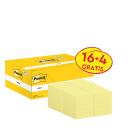 Post-it® Notes, Gelb, 38 mm x 51 mm, Promotion, 100 Blatt/Block, 16 Blöcke + 4 Gratis/Packung, 100% PEFC, SGSCH-PEFC-COC-110078