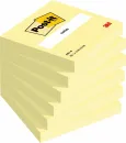 Post-it® Notes, Gelb, 76 mm x 76 mm, 100 Blatt/Block, 6 Blöcke/Packung, 100% PEFC, SGSCH-PEFC-COC-110078