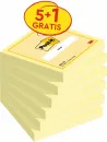 Post-it® Notes, Gelb, 76 mm x 76 mm, Promotion, 100 Blatt/Block, 5 Blöcke + 1 Gratis/Packung, 100% PEFC, SGSCH-PEFC-COC-110078
