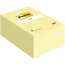 Post-it® Notes im Großformat, Gelb, Raster, 102 mm x 152 mm, 100 Blatt/Block, 6 Blöcke/Packung, 100% PEFC, SGSCH-PEFC-COC-110078