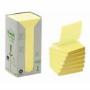 Post-it® Recycling Z-Notes, gelb, 16 Blöcke, 76 x 76 mm