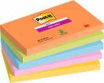 Post-it® Super Sticky Notes, Boost Collection, 127 mm x 76 mm, 90 Blatt/Block, 5 Blöcke/Packung, 100% PEFC, SGSCH-PEFC-COC-110078
