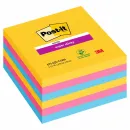 Post-it® Super Sticky Notes im Großformat, Carnival Collection, Liniert, 101 mm x 101 mm, 90 Blatt/Block, 6 Blöcke/Packung, 100% PEFC, SGSCH-PEFC-COC-110078