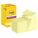 Post-it® Super Sticky Z-Notes, Gelb, 76 mm x 76 mm, 90 Blatt/Block, 12 Blöcke/Packung, Kartonverpackung, 100% PEFC, SGSCH-PEFC-COC-110078