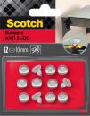 Scotch® Antirutsch-Elastikpuffer für Glasflächen SP92O93, transparent, Ø 10 mm, 12/Packung