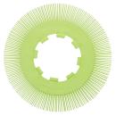 Scotch-Brite™ Precision Radial Bristle Brush, PN-RB, 50+, 8 in, Type S, without Adapter, 70 ea/Case