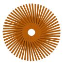 Scotch-Brite™ Precision Radial Bristle Brush, PN-RB, 80+, 3 in x 3/8 in, Type A, 10/Carton, 40 ea/Case