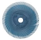 Scotch-Brite™ Radial Bristle Brush RB-ZB, blau, 76,2 mm x 9,5 mm, P400, Typ C