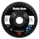 Scotch-Brite™ Verpresste Kompaktscheibe Deburr and Finish PRO für den Winkelschleifer, 8C Coarse+, 114 mm x 22 mm, Type 27, Nylon