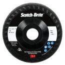Scotch-Brite™ Verpresste Kompaktscheibe Deburr and Finish PRO für den Winkelschleifer, DP-UD, 2S Fine, T27, 114.3 mm x 22.23 mm, Nylon