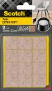 Scotch® Extra weiche Filzpads SP84A24, selbsthaftend, beige, 24 mm x 22 mm, 12/Packung