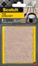 Scotch® Extra weiche Filzpads SP84A25, selbsthaftend, beige, 35 mm x 24 mm, 8/Packung