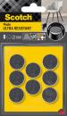 Scotch® Extrembeständige Filzpads SP87A34, selbsthaftend, grau/selbsthaftend, weiß, Ø 22 mm, 8/Packung