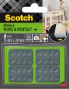 Scotch® Move & Protect Gleiter SP62A80, selbsthaftend, grau, 35 mm x 24 mm, 4/Packung – 150 kg
