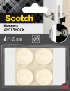 Scotch® Stoßabsorbierende Elastikpuffer für Wände SP91A65, selbsthaftend, weiß, Ø 22 mm, 4/Packung